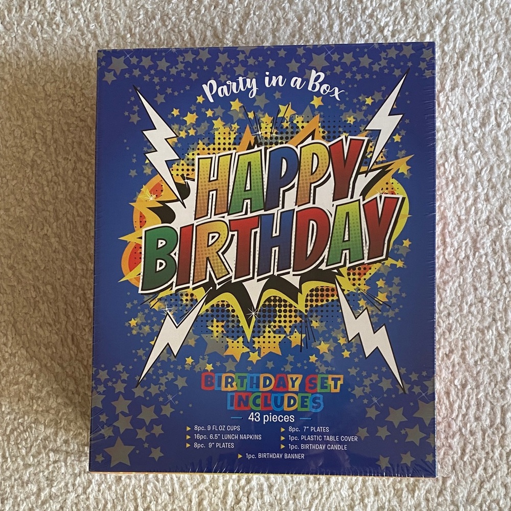 Happy Birthday Party in a Box Birthday Set - Multicolor